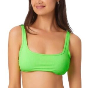 California Waves Neon Green Bralette Bikini Top Small